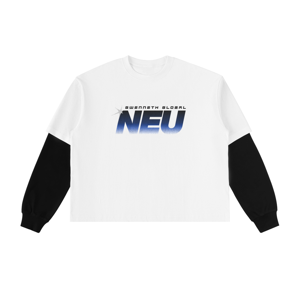 NEU Gwenneth Global Layered Contrast Sleeve Tee