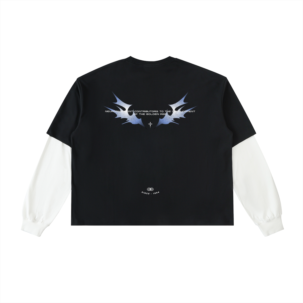 NEU Gwenneth Global Layered Contrast Sleeve Tee