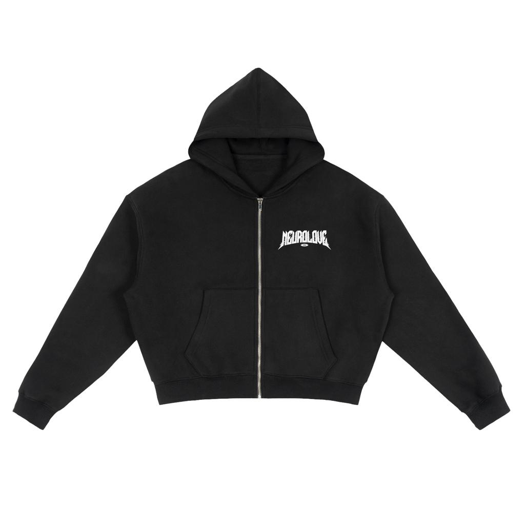 NEUROLOVE Fleece Zip-Up Boxy Hoodie