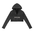 WE ARE DIVERGENT Vintage Washed Raw Edge Hoodie