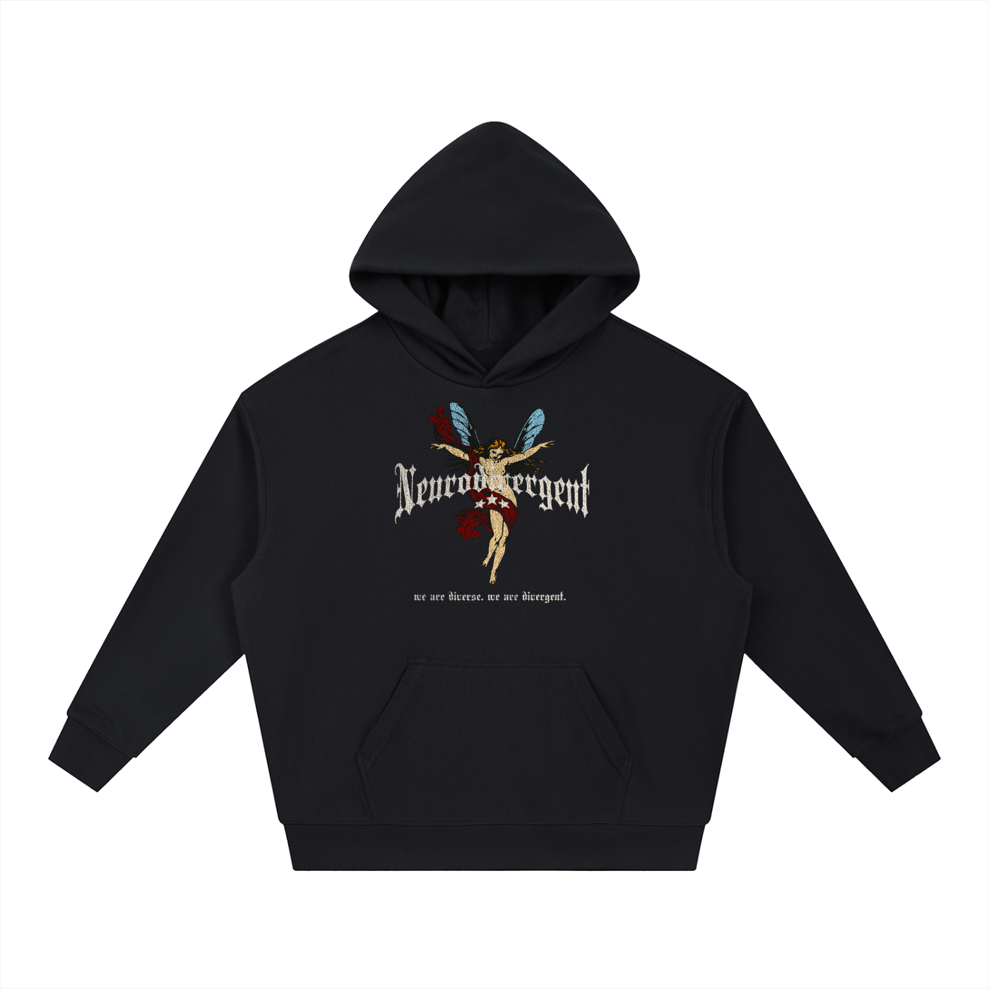 We Are Divergent Boxy Heavyweight Drop-Shoulder Hoodie