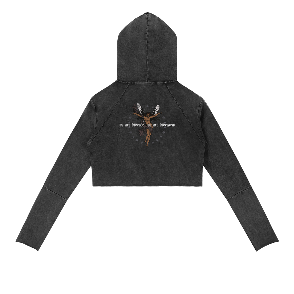 We Are Diverse Vintage Washed Raw Edge Hoodie