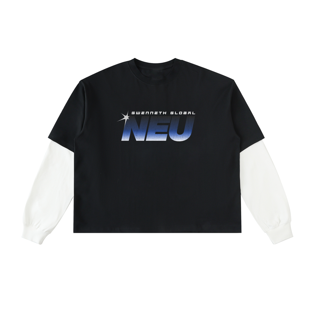 NEU Gwenneth Global Layered Contrast Sleeve Tee