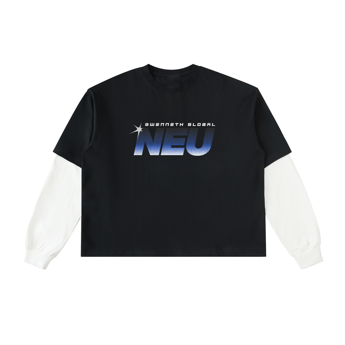 NEU Gwenneth Global Layered Contrast Sleeve Tee