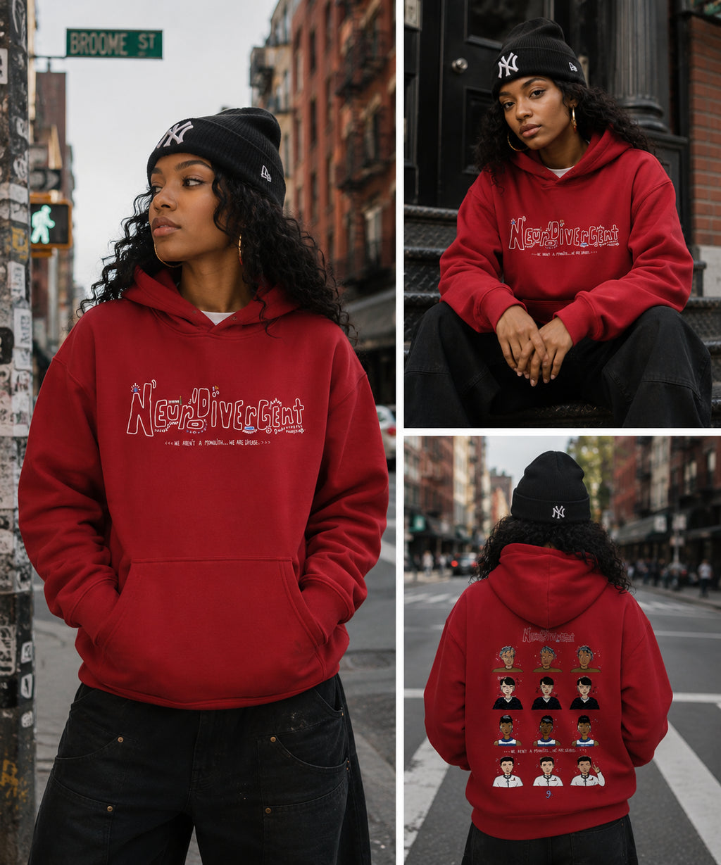 Neurodivergent Oversized Fleeced Unisex Hoodie