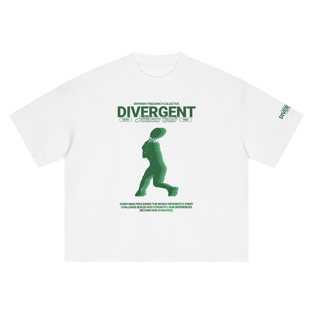 DIVERGENT ATHLETIC CLUB - 001 GREEN Boxy Oversized Tee