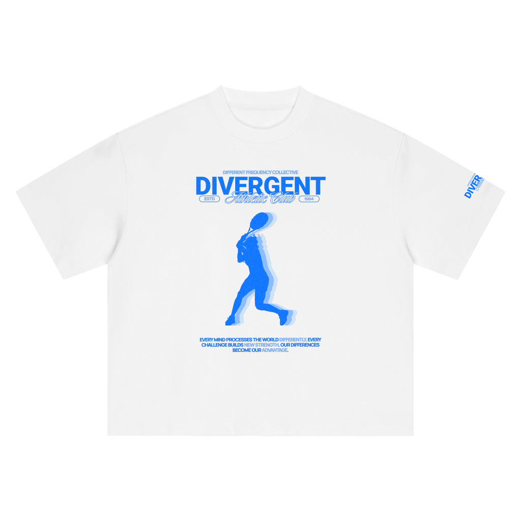 DIVERGENT ATHLETIC CLUB - 001 BLUE Boxy Oversized Tee
