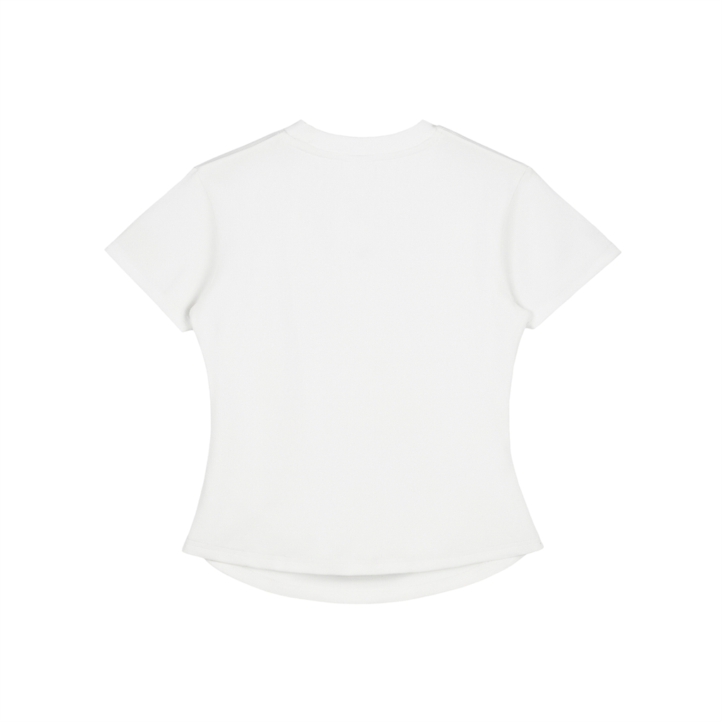 DIVERGENT VARSITY CLUB Vintage Washed Bodycon Cotton T-Shirt