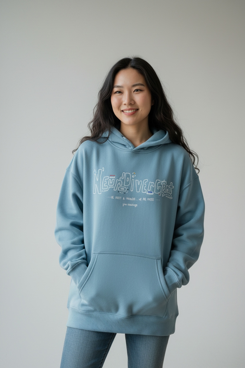 Neurodivergent Oversized Fleeced Unisex Hoodie