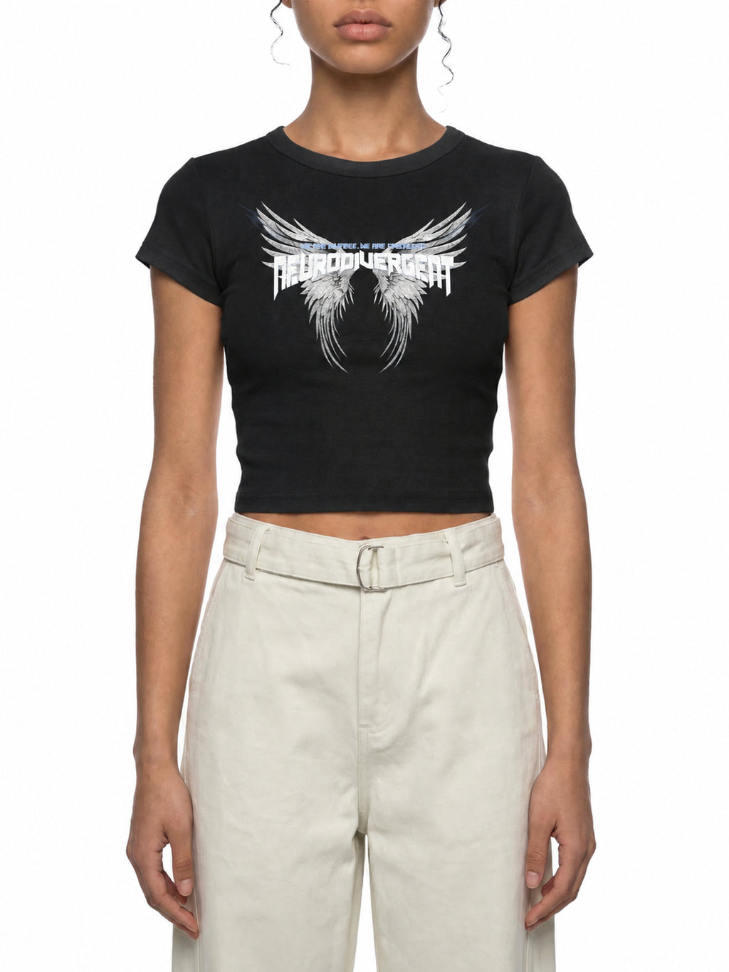 Gothic Neurodivergent Women's Cropped T-Shirt