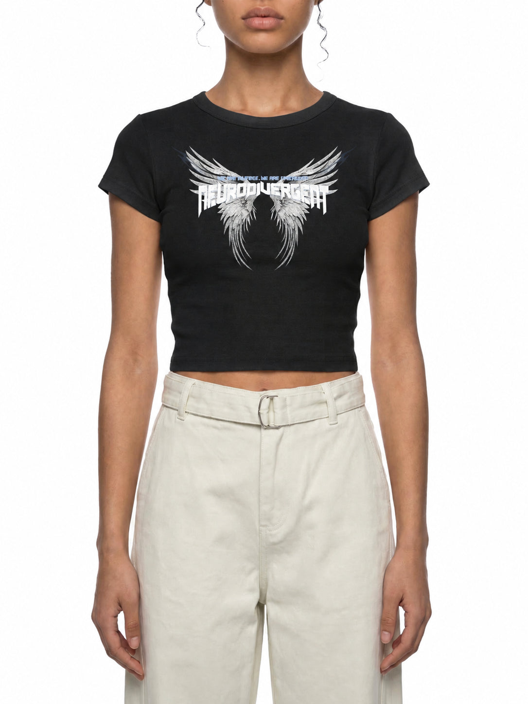 Gothic Neurodivergent Women's Cropped T-Shirt